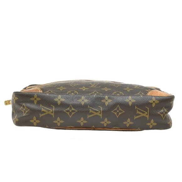 LOUIS VUITTON Compiegne 28 Clutch Hand Bag Monogram Leather Brown - Picture 5 of 16